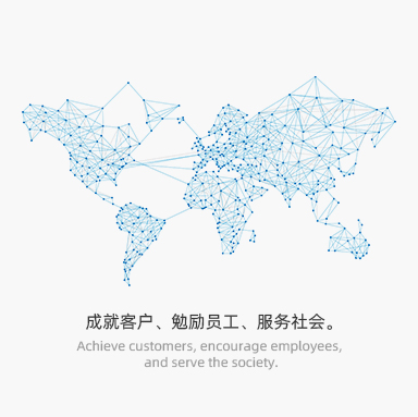 成就客戶、勉勵員工、服務社會。